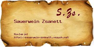 Sauerwein Zsanett névjegykártya