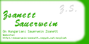 zsanett sauerwein business card